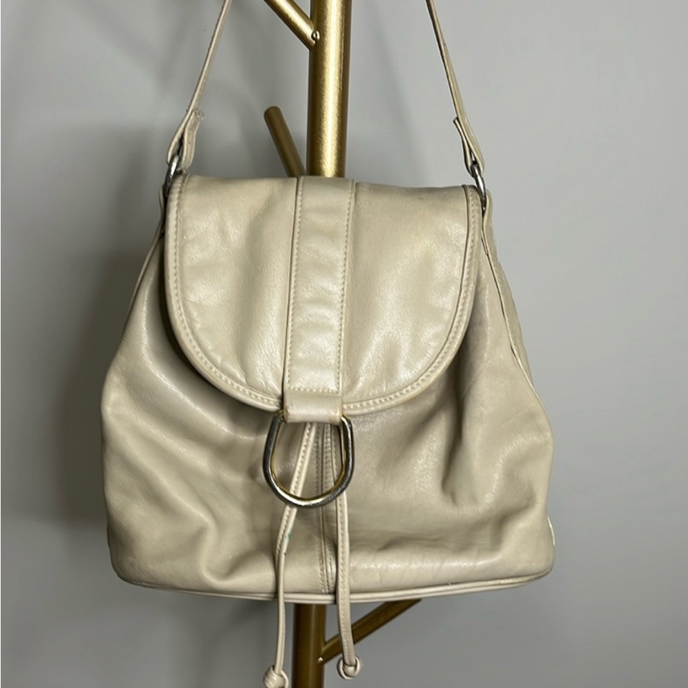 Jacqueline Ferrar leather shoulder bag - beige